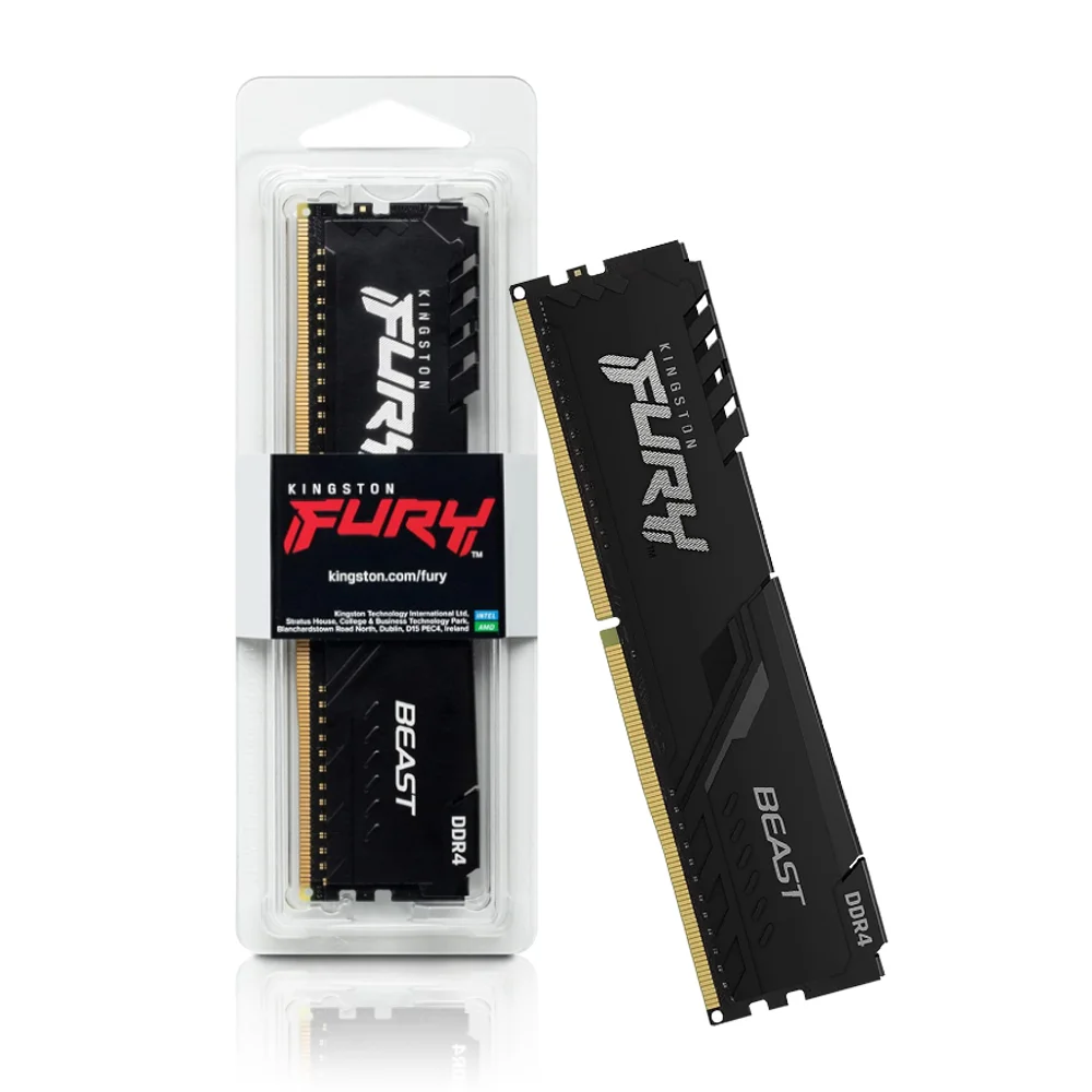 Kingston Fury Beast 8GB (1x8GB) DDR4 3200MHz CL16 Preto